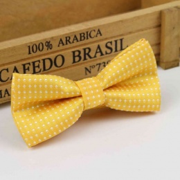 Boys Honey Yellow Polka Dot Bow Tie with Adjustable Strap